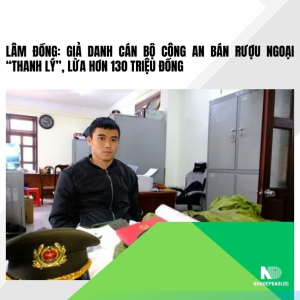 Lâm Đồng: Giả danh cán bộ Công an bán rượu ngoại “thanh lý”, lừa hơn 130 triệu đồng