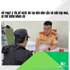 Xử phạt 2 tài xế vượt ẩu tại đèo Bảo Lộc và cầu Đại Nga, bị trừ điểm bằng lái