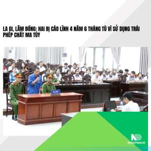 La Gi, Lâm Đồng: Hai bị cáo lĩnh 4 năm 6 tháng tù vì sử dụng trái phép chất ma túy