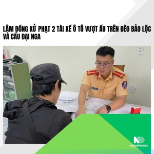 Lâm Đồng xử phạt 2 tài xế ô tô vượt ẩu trên đèo Bảo Lộc và cầu Đại Nga