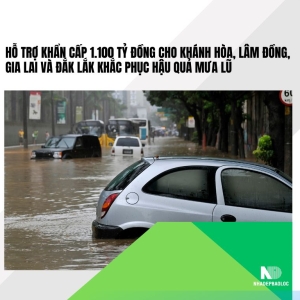 Chính phủ hỗ trợ khẩn cấp 1.100 tỷ đồng cho Khánh Hòa, Lâm Đồng, Gia Lai và Đắk Lắk khắc phục mưa lũ