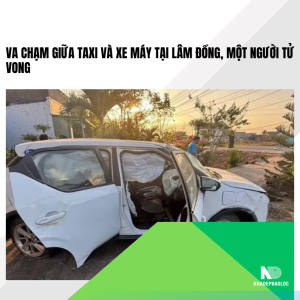 Va chạm giữa taxi và xe máy tại Lâm Đồng, một người tử vong